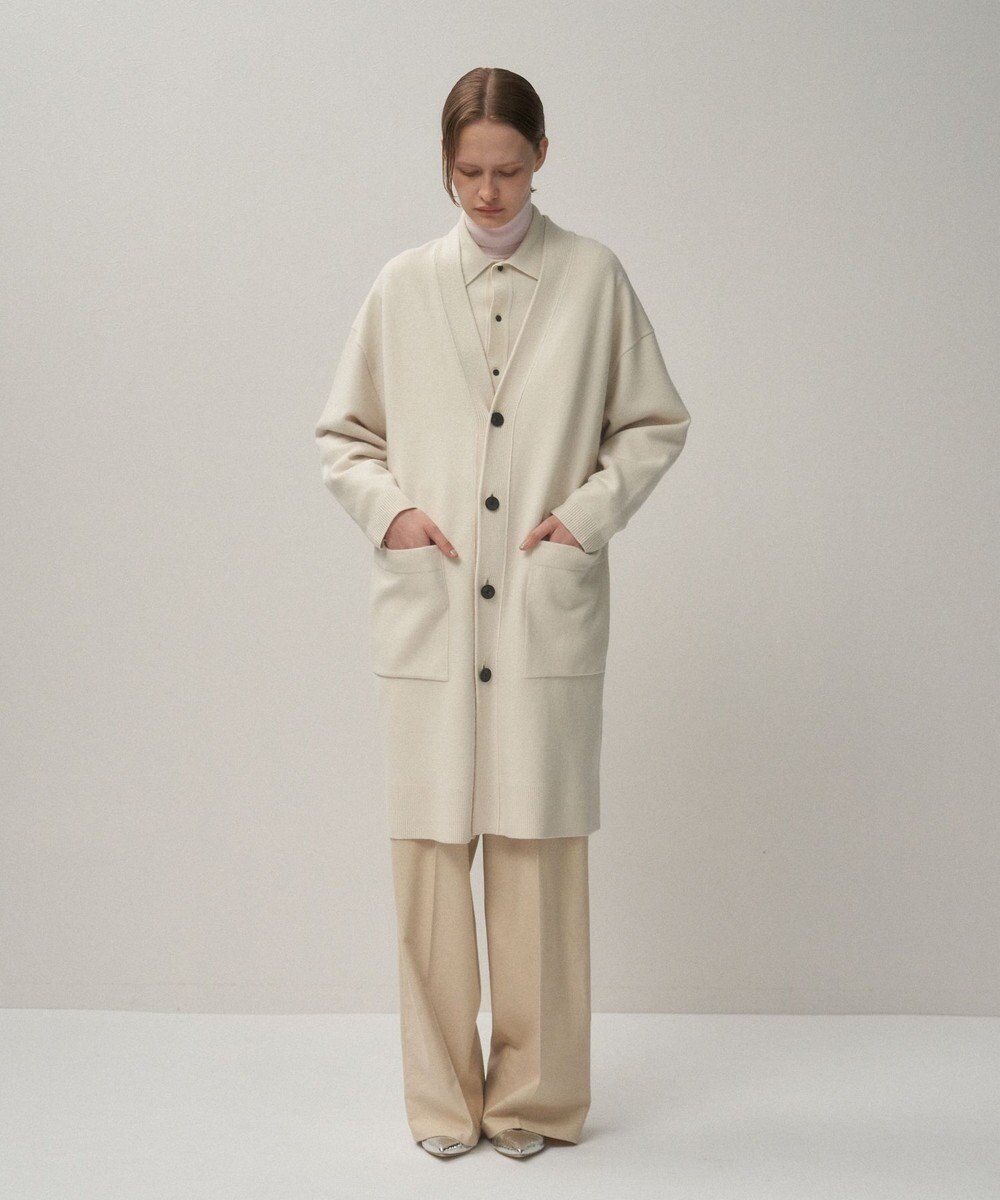 ATON MERINO COLLEGE KNIT | オーバーサイズカーディガン 