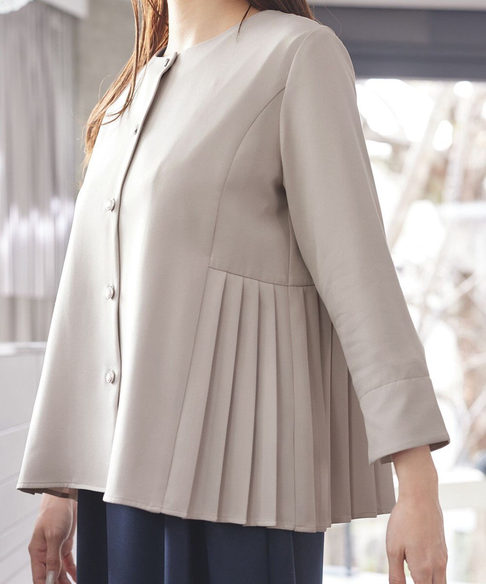 Tiaclasse L 【洗える】プリーツジャケット 