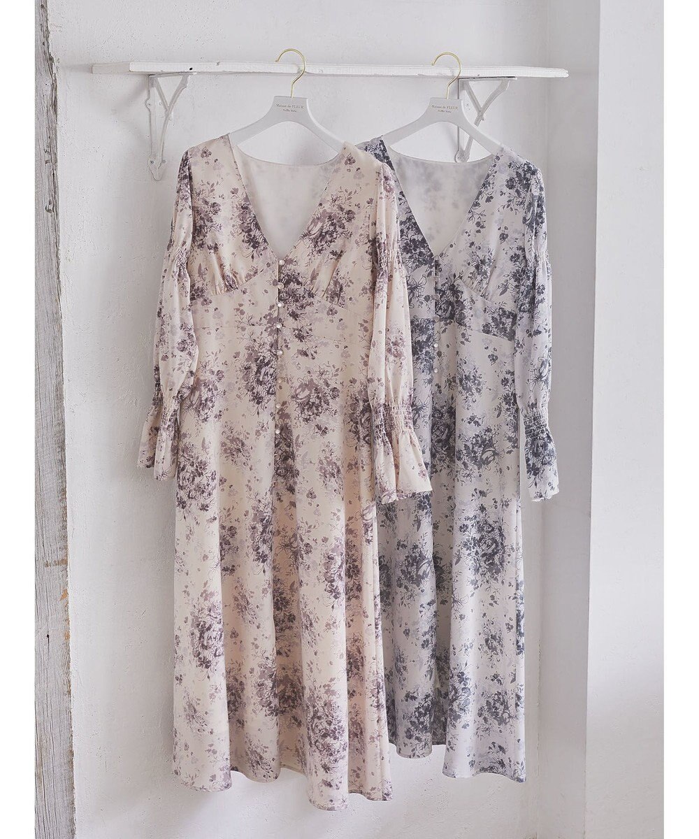 Maison de FLEUR フラワープリントワンピース 