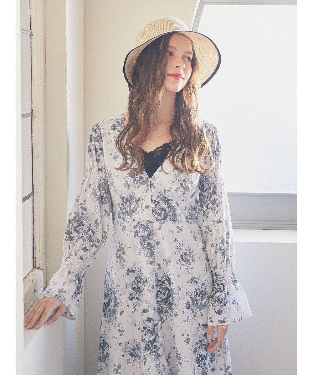 Maison de FLEUR フラワープリントワンピース 