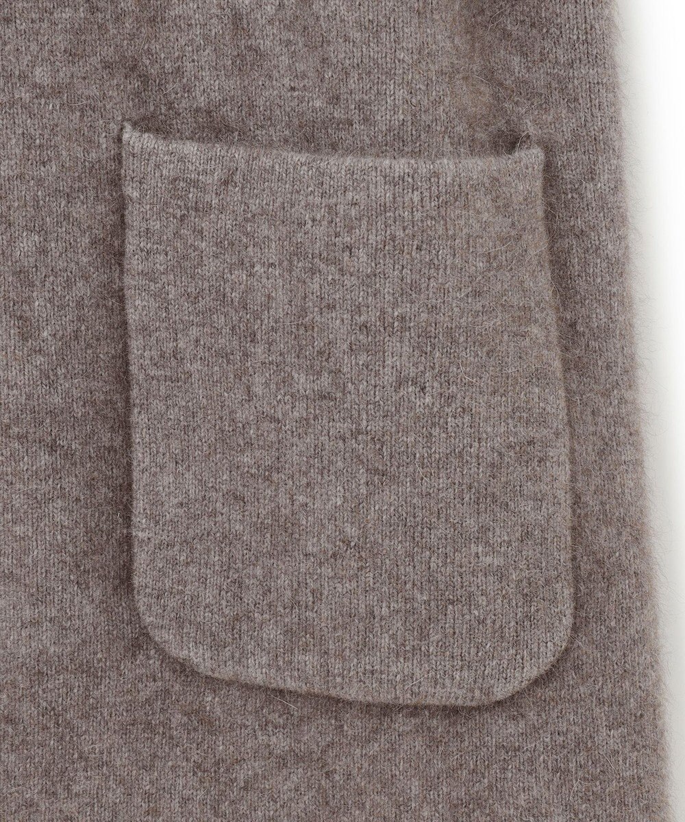 23区 【洗える】ラクーンブレンドダブルフェイス フーディー ニットカーディガン 