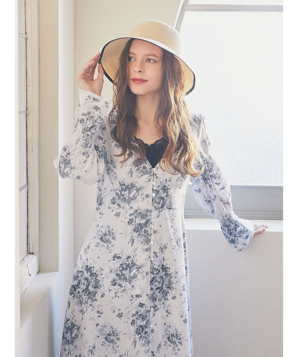 Maison de FLEUR フラワープリントワンピース 