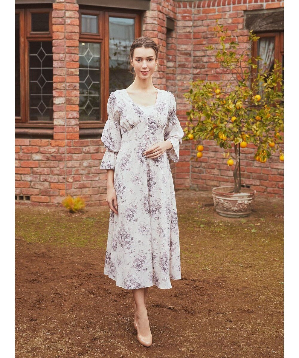 Maison de FLEUR フラワープリントワンピース 