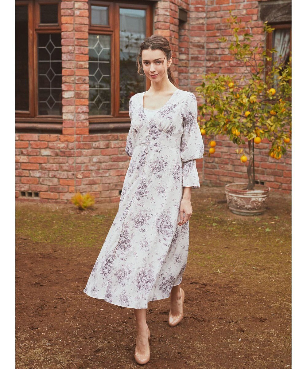 Maison de FLEUR フラワープリントワンピース 