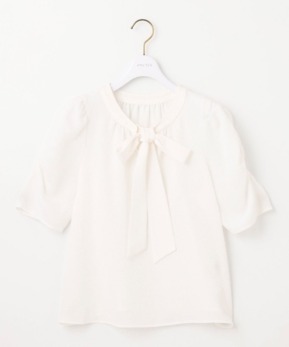 ANY SIS S 【低身長企画】2WAYボウタイ ブラウス 