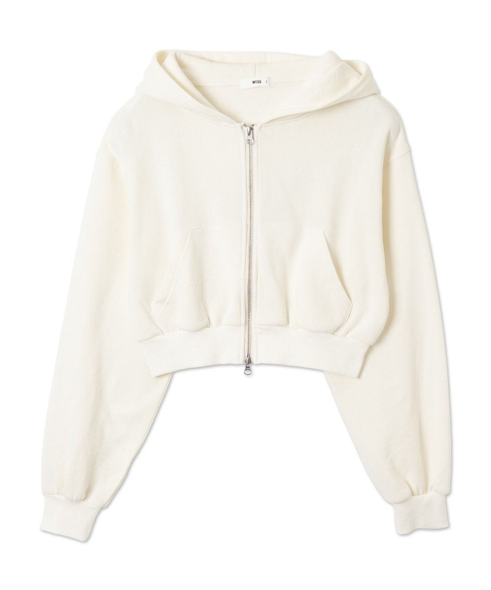 WEGO 【あったか】裏起毛Wジップショートパーカー 
