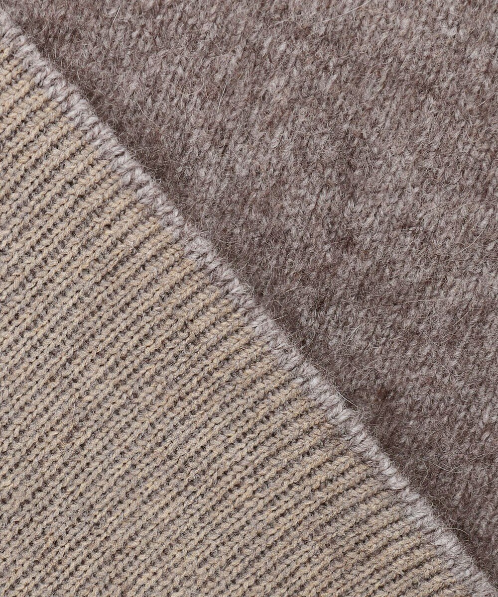 23区 【洗える】ラクーンブレンドダブルフェイス フーディー ニットカーディガン 