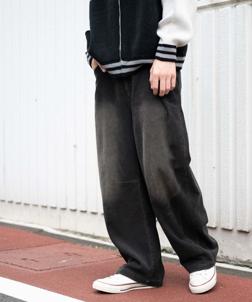 WEGO イージーバレルレッグコーデュロイパンツ 