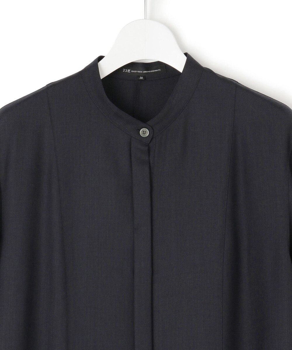 23区 L 【洗える】TWビエラ シャツワンピース 