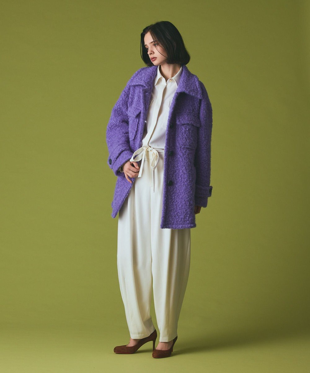 GRACE CONTINENTAL ウールワイドレッグパンツ 