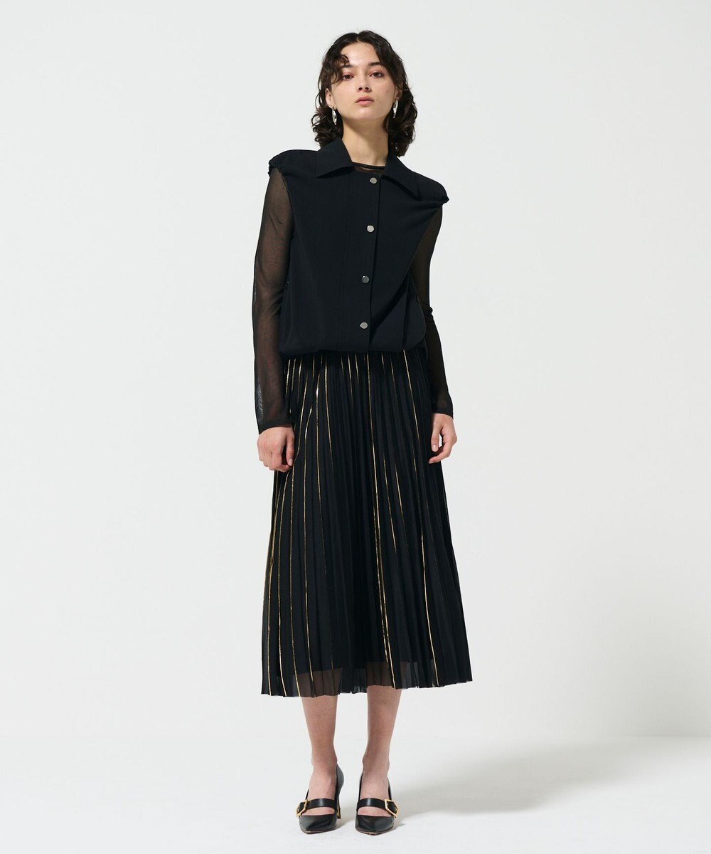 GRACE CONTINENTAL フォイルラインプリーツスカート 