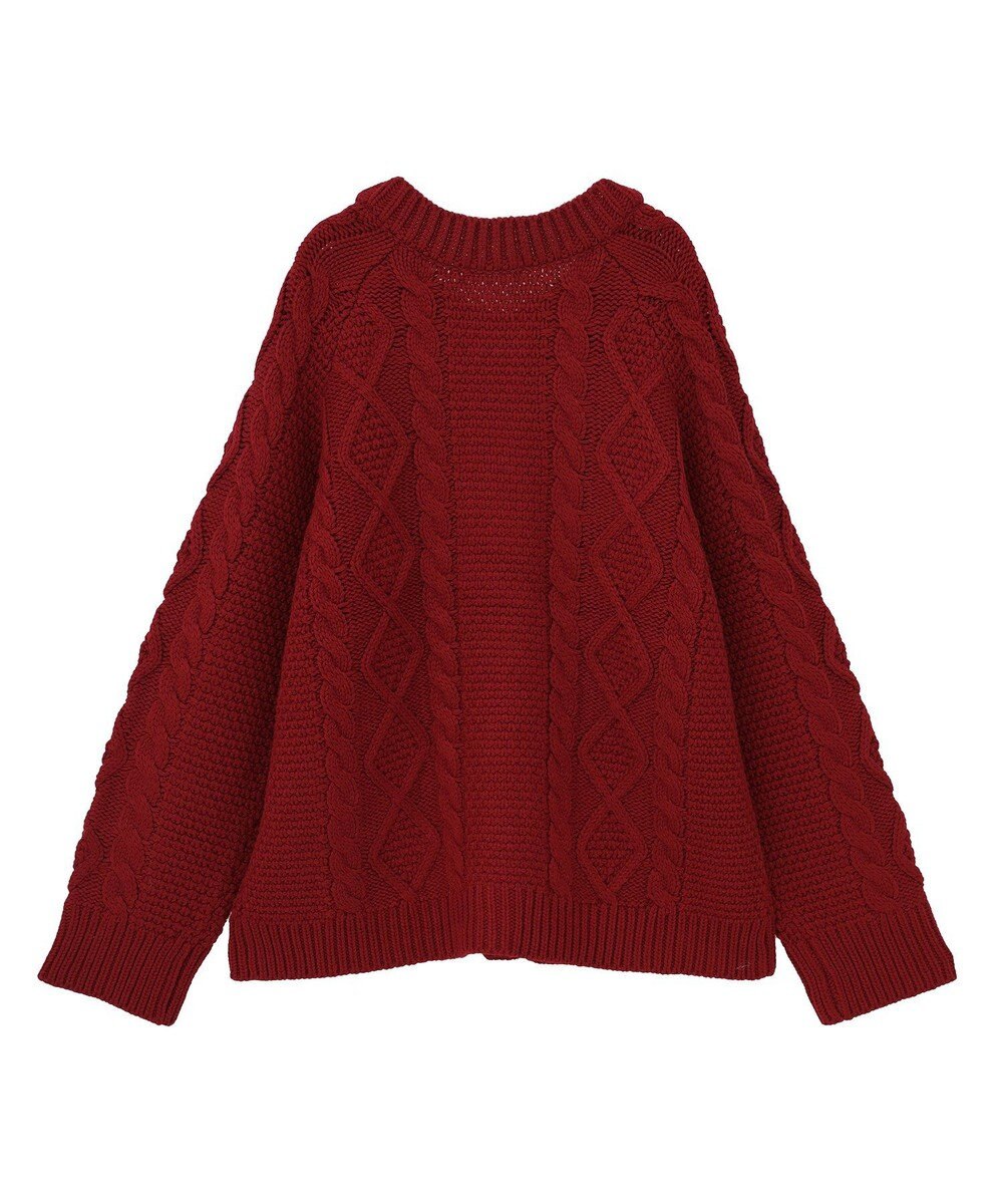 earth music&ecology 【一部予約】フラワーモチーフトグルボタンニットカーディガン 