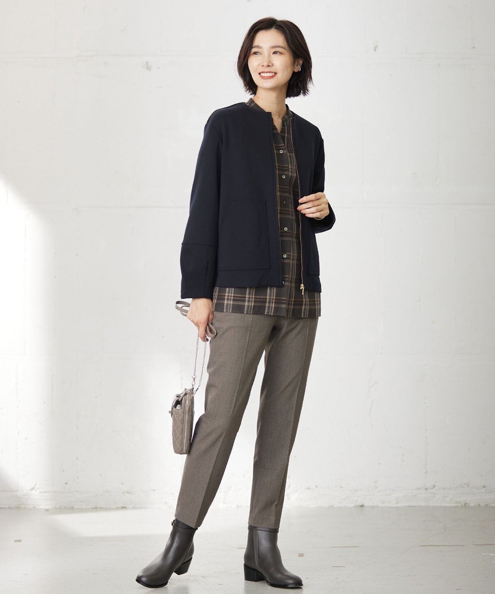 J.PRESS LADIES 【洗える】ダンボールジャージー ブルゾン 