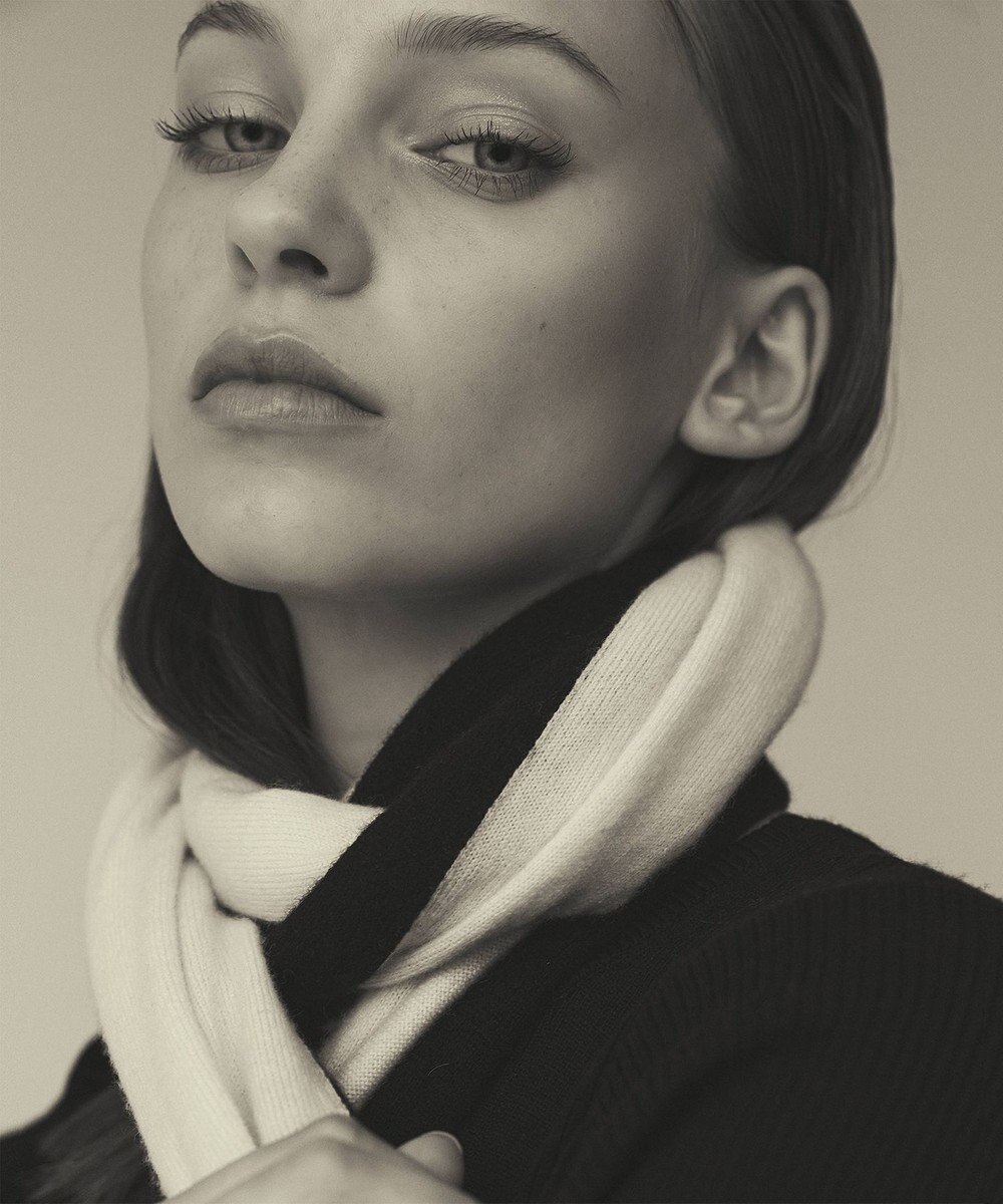 GRACE CONTINENTAL カシミヤバイカラーストール 