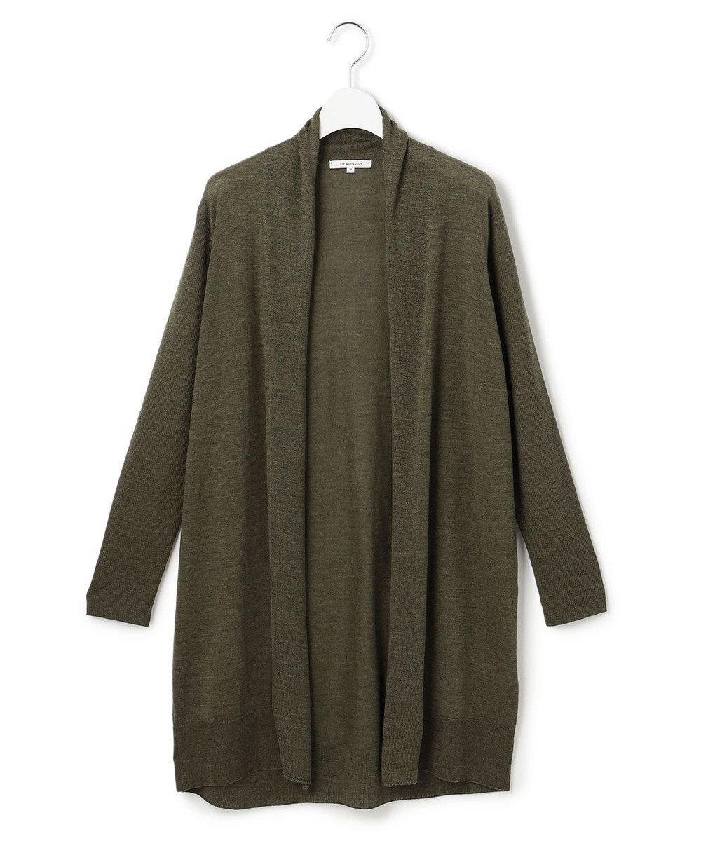 23区 サステナブルウール ショールカラー カーディガン 