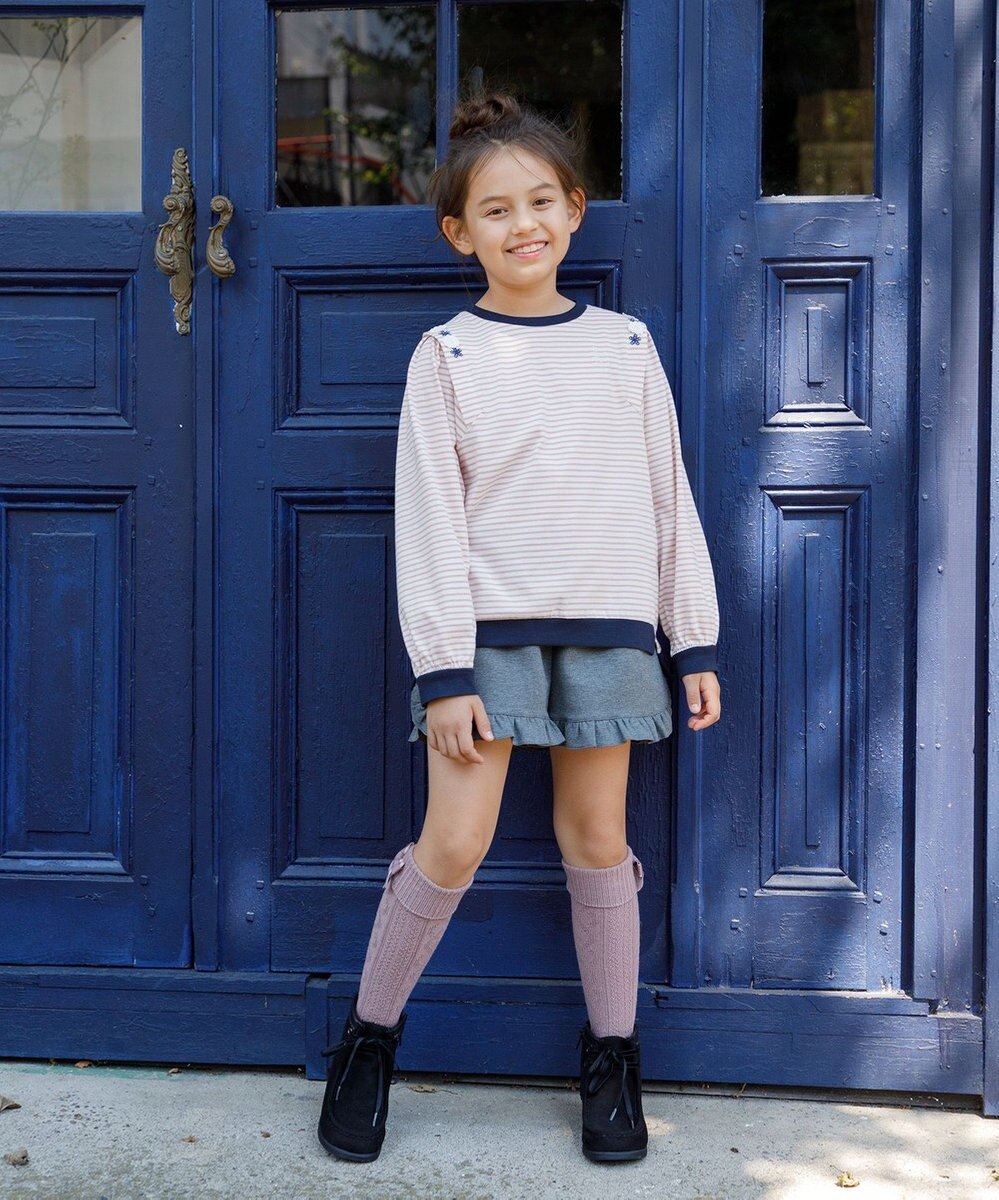 組曲 KIDS 【110-140㎝】リボンボーダー トップス 