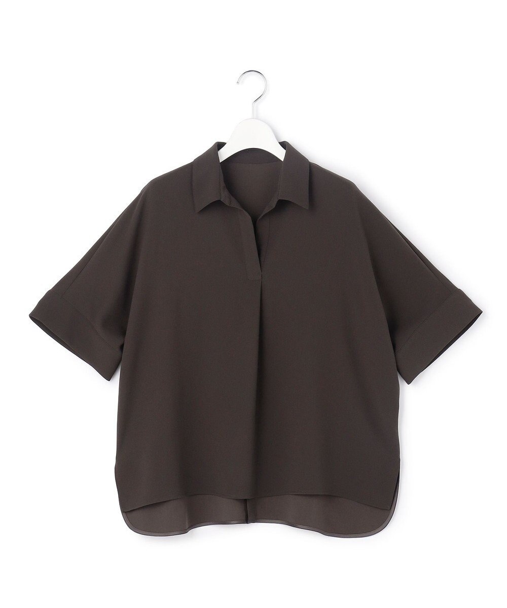23区 S 【先行予約】ストレッチジョーゼット スキッパーネック ブラウス 
