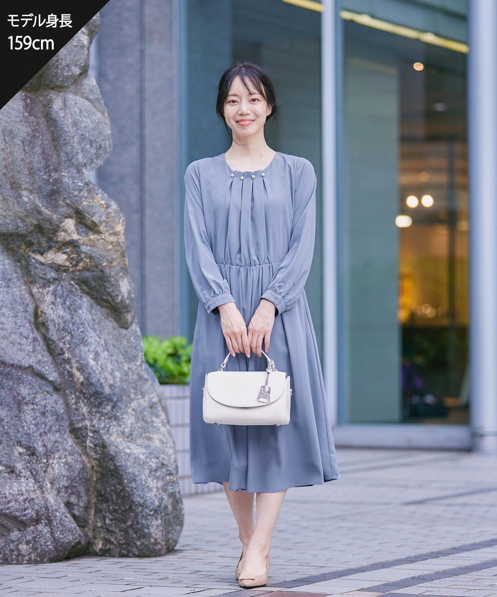 Tiaclasse 【洗える】タックパールワンピース 