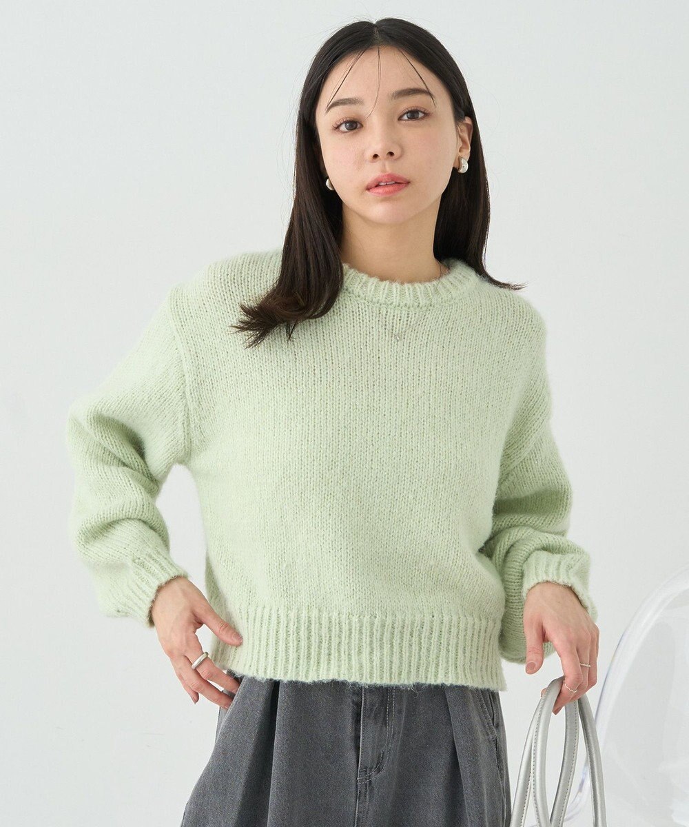 earth music&ecology スパンコールショートニットプルオーバー 