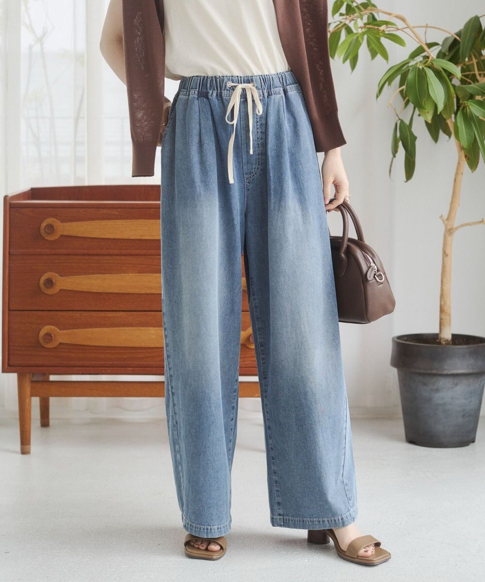 WEGO 【ANGIE VINTAGE】デニムイージーパンツ 