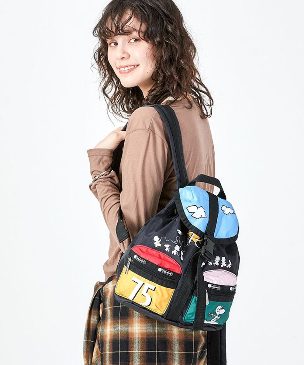 LeSportsac SMALL VOYAGER/ピーナッツ75thパッチワーク ピーナッツ75thパッチワーク