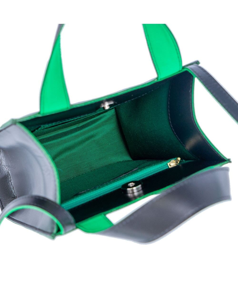 tsumori chisato CARRY キラネコエコレザー ハンドバッグ 2way ショルダーバッグ 