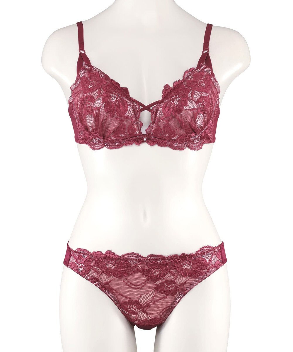 San-ai Resort（三愛水着楽園） 【WEB限定】【プチプラブラセット】純欲カラーヌーディーレーシーストリングブラ＆ショーツセット 【northerly】 