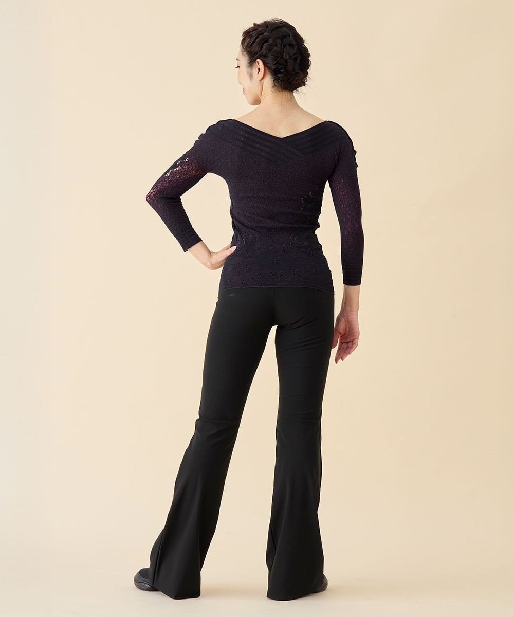 Chacott 【ノーソーイングニット】リバーシブルボートネックトップ 