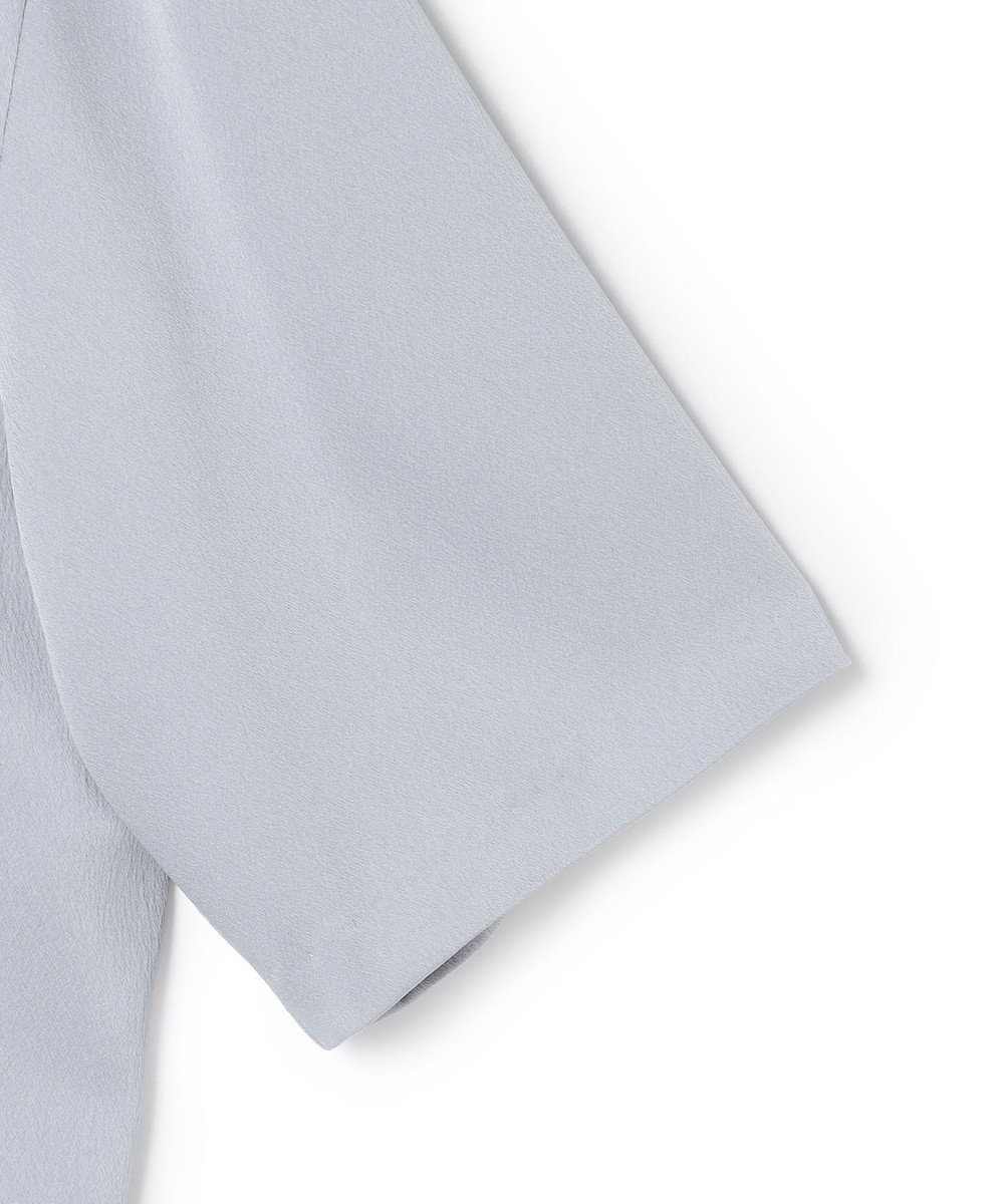 BEIGE， 【洗える・Precious 11月号掲載】LLOYD / ハンマーサテンロールカラー半袖ブラウス 