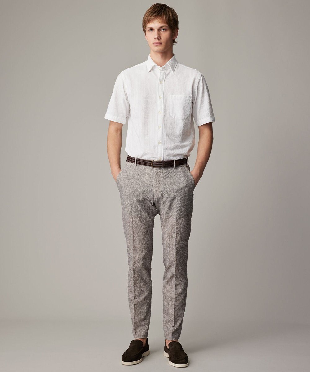 JOSEPH ABBOUD 【ストレッチ/イージーケア】コンパクトジャージーサッカーシャツ 