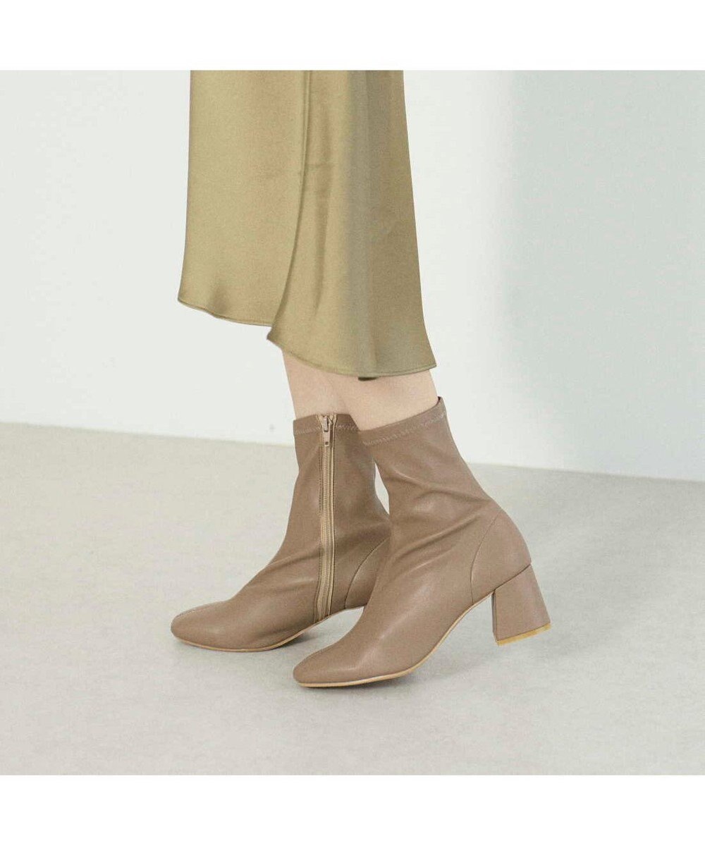 MODE ET JACOMO <carino>【レイン対応】ストレッチヒールブーツ （ブラック） 