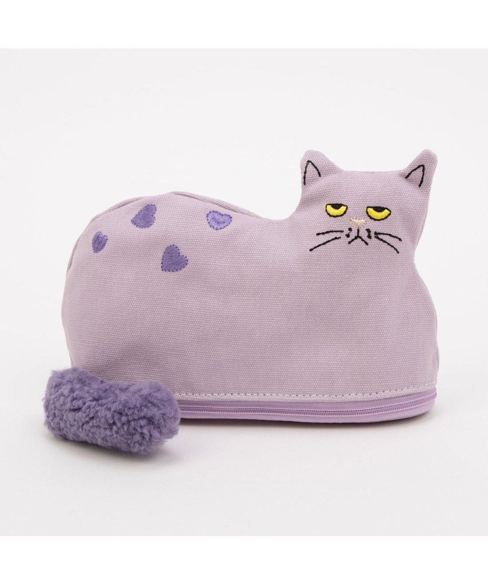 UNBILLION カシュカシュ cachecache / ネコ刺繍自立ポーチ 