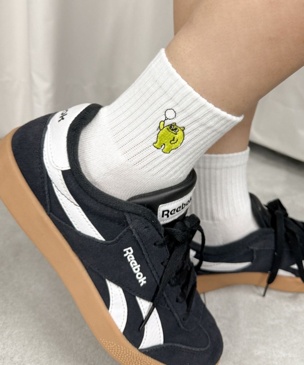WEGO モンスター刺繍アンクルパイルソックス 