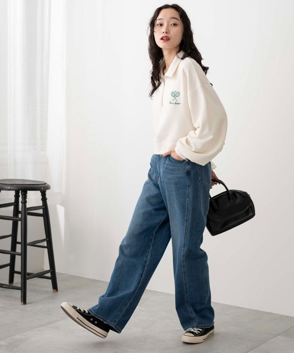 WEGO ハーフジップショートスウェット 