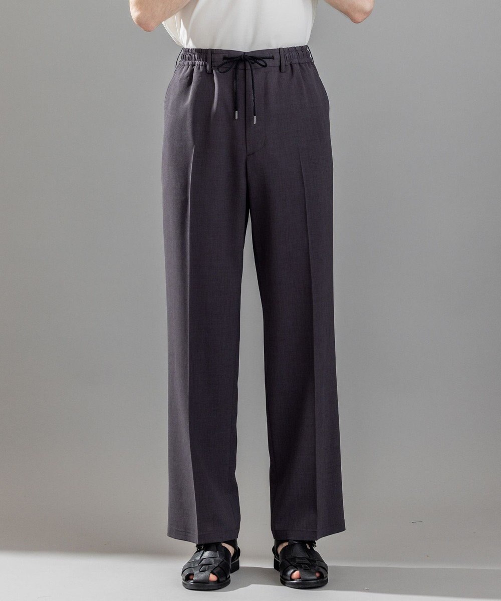 JOSEPH HOMME テクノボイルストレッチ ドロスト付きワイドストレートパンツ / HARRY CONVERTIBLE 