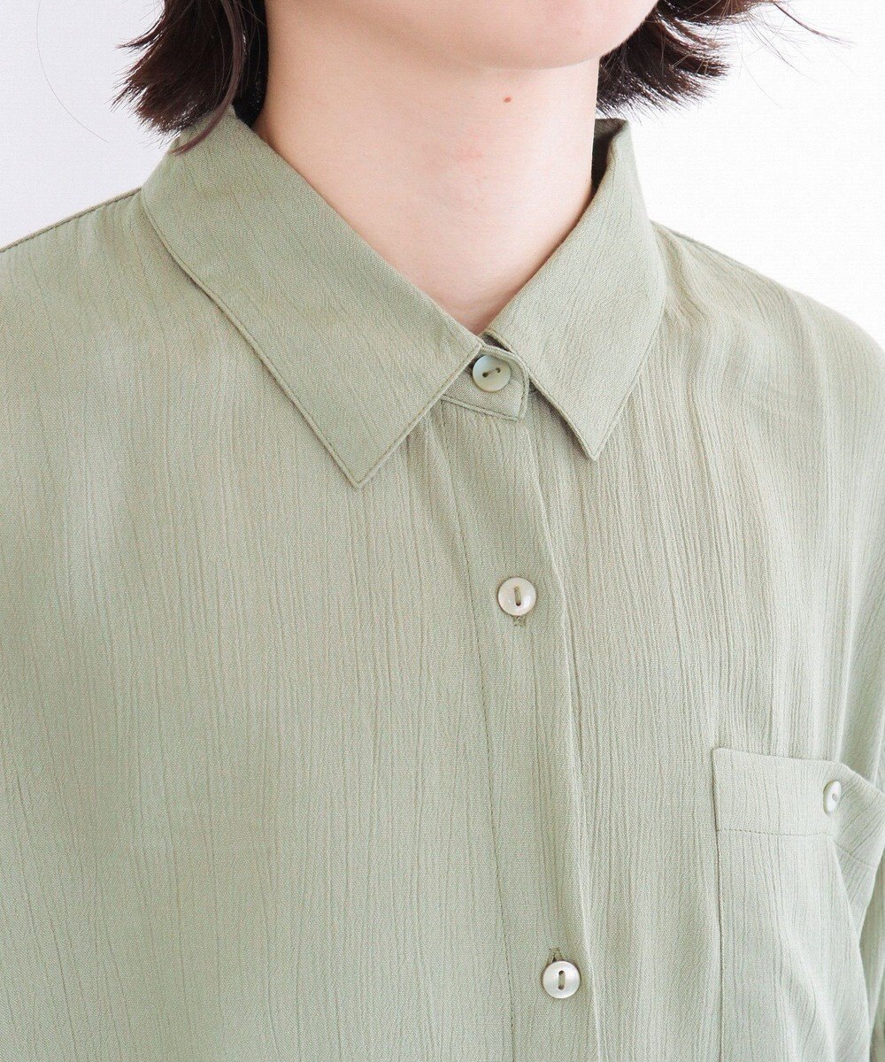 Green Parks Ｉ　ターンバック長袖レーヨンチュニック 