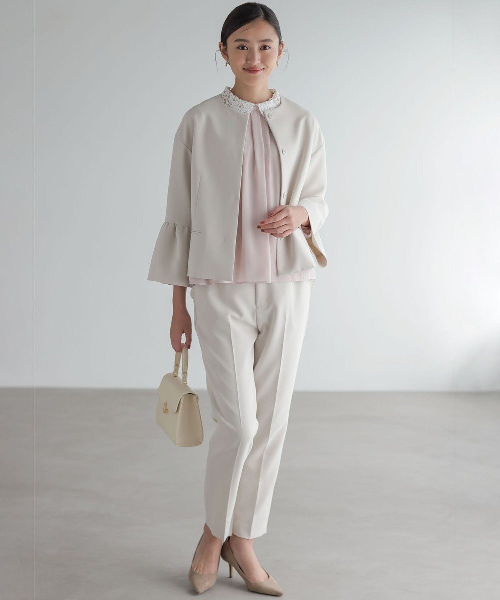 組曲 S 【WEB限定・2WAY】ジョーゼットシフォンレース襟 ブラウス 
