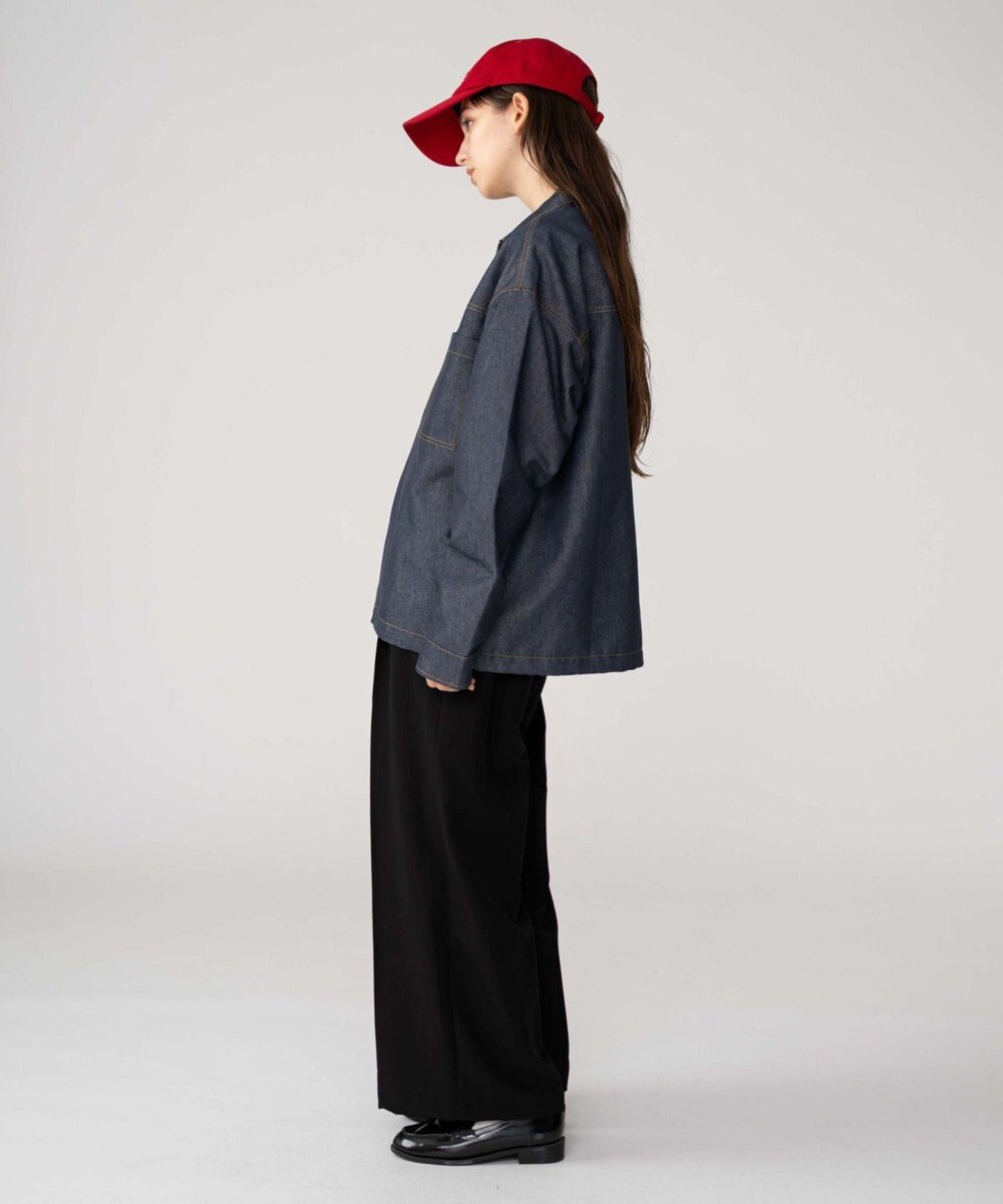 WEGO 【ユニセックス着用ITEM/MLサイズ展開】カラーステッチシャツジャケット 