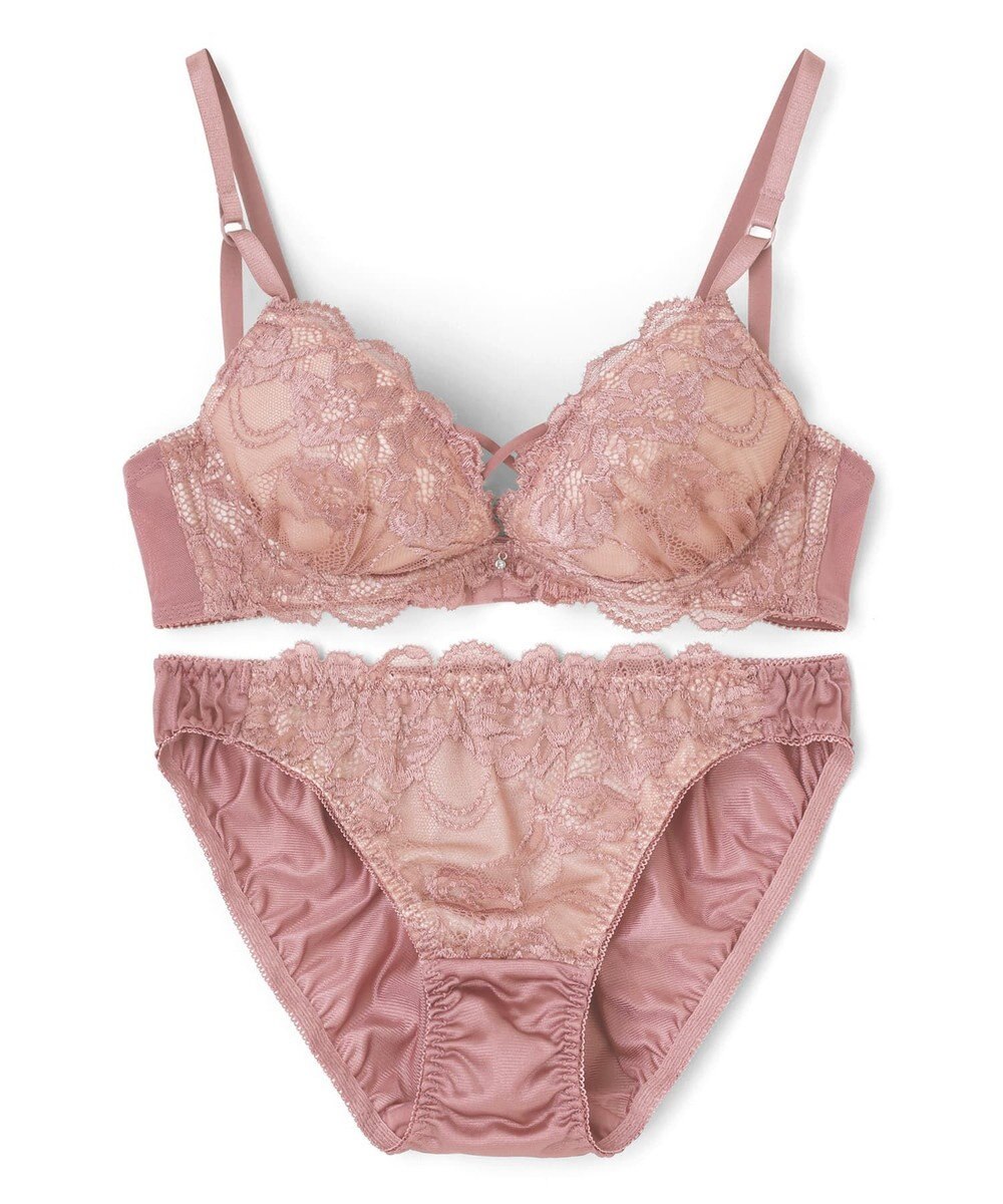 San-ai Resort（三愛水着楽園） 【WEB限定】【プチプラブラセット】純欲カラーヌーディーレーシーストリングブラ＆ショーツセット 【northerly】 