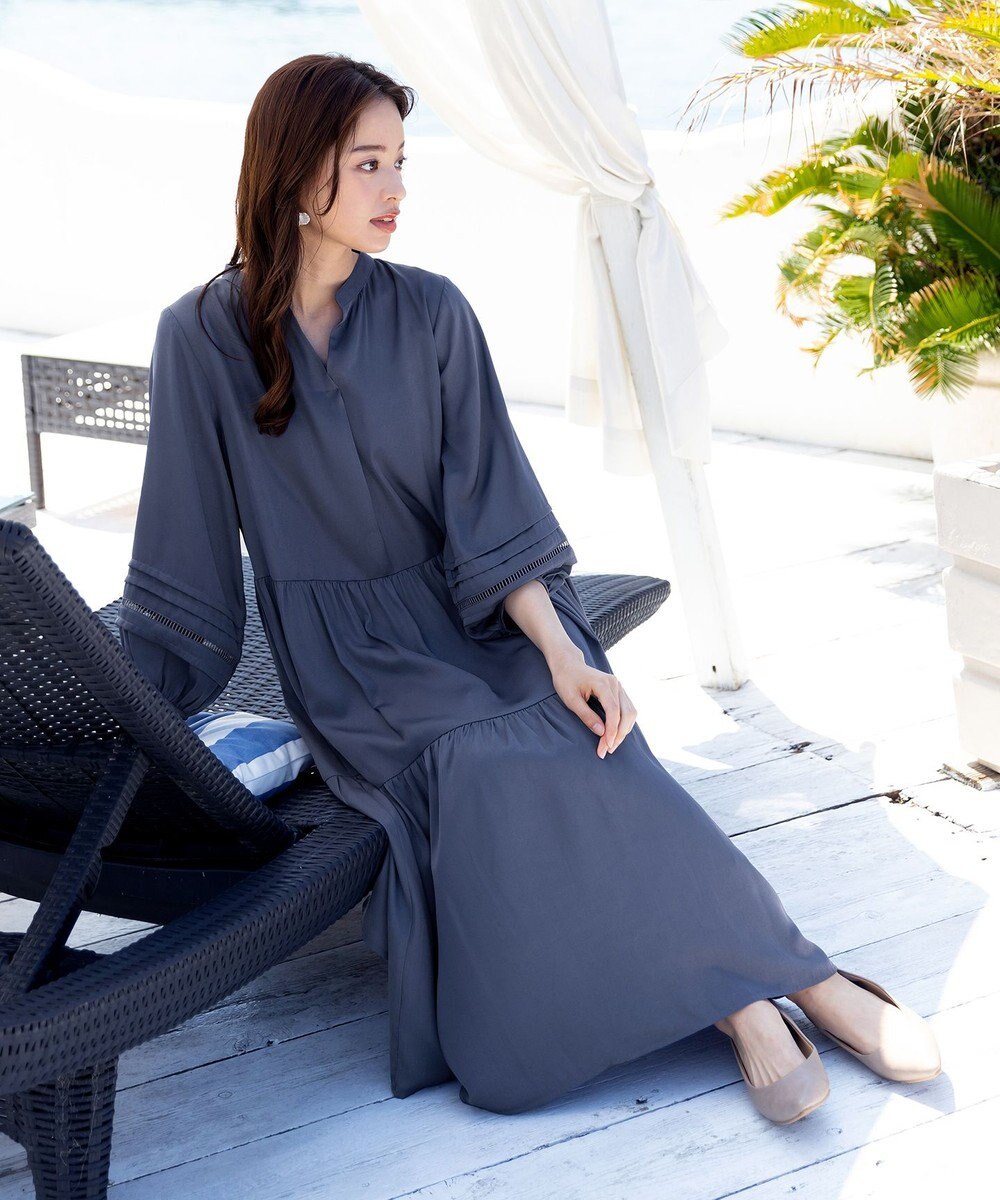 Tiaclasse 【洗える】大人可愛いティアードワンピース 