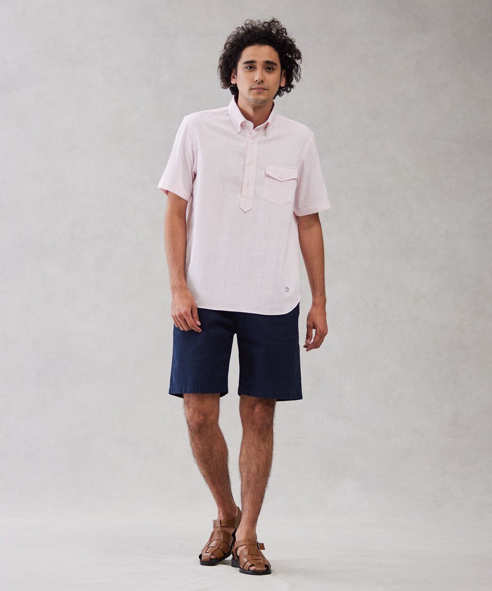 J.PRESS MEN 【クールマックス】パッチワークサッカー プルオーバー 