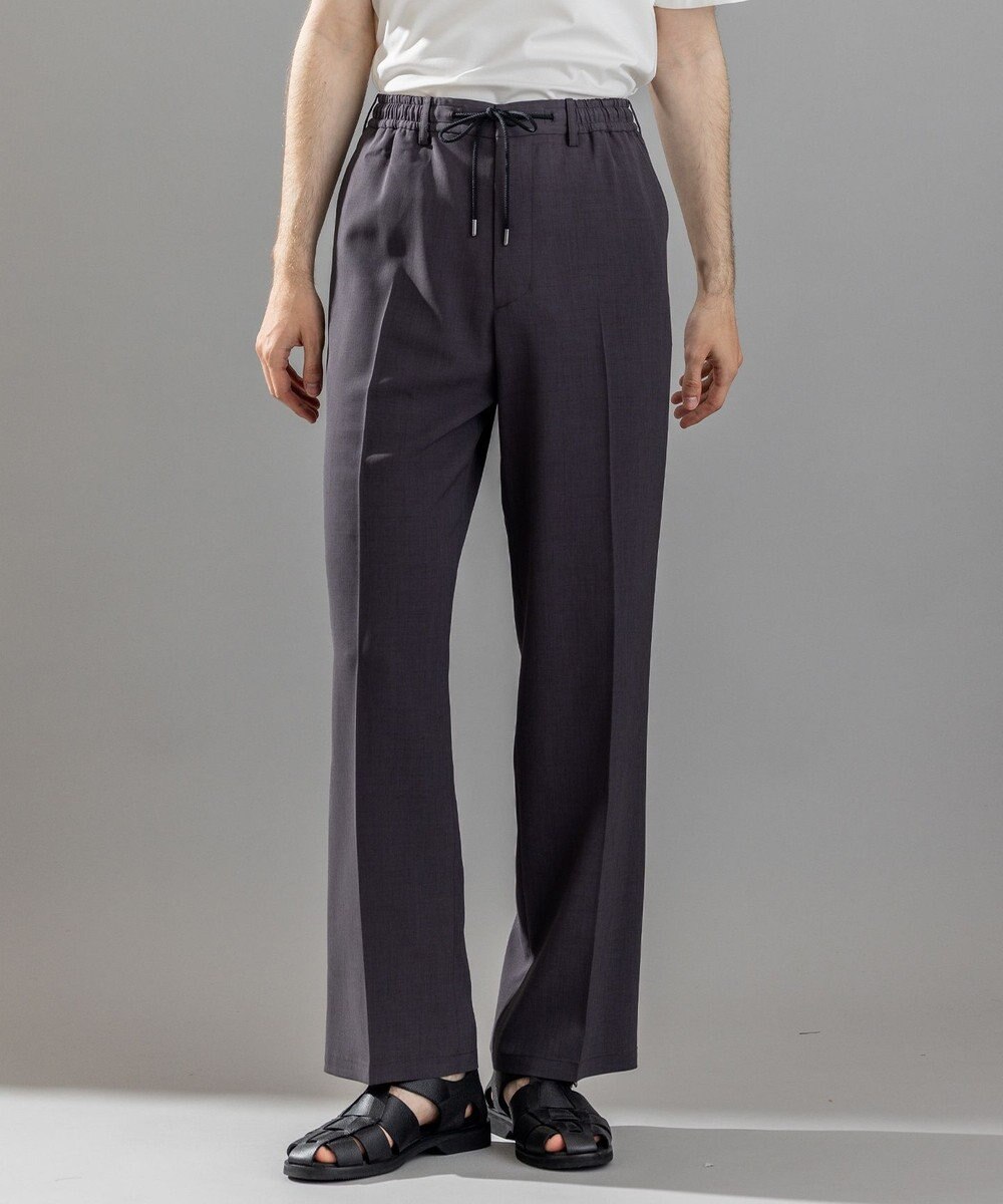 JOSEPH HOMME テクノボイルストレッチ ドロスト付きワイドストレートパンツ / HARRY CONVERTIBLE 