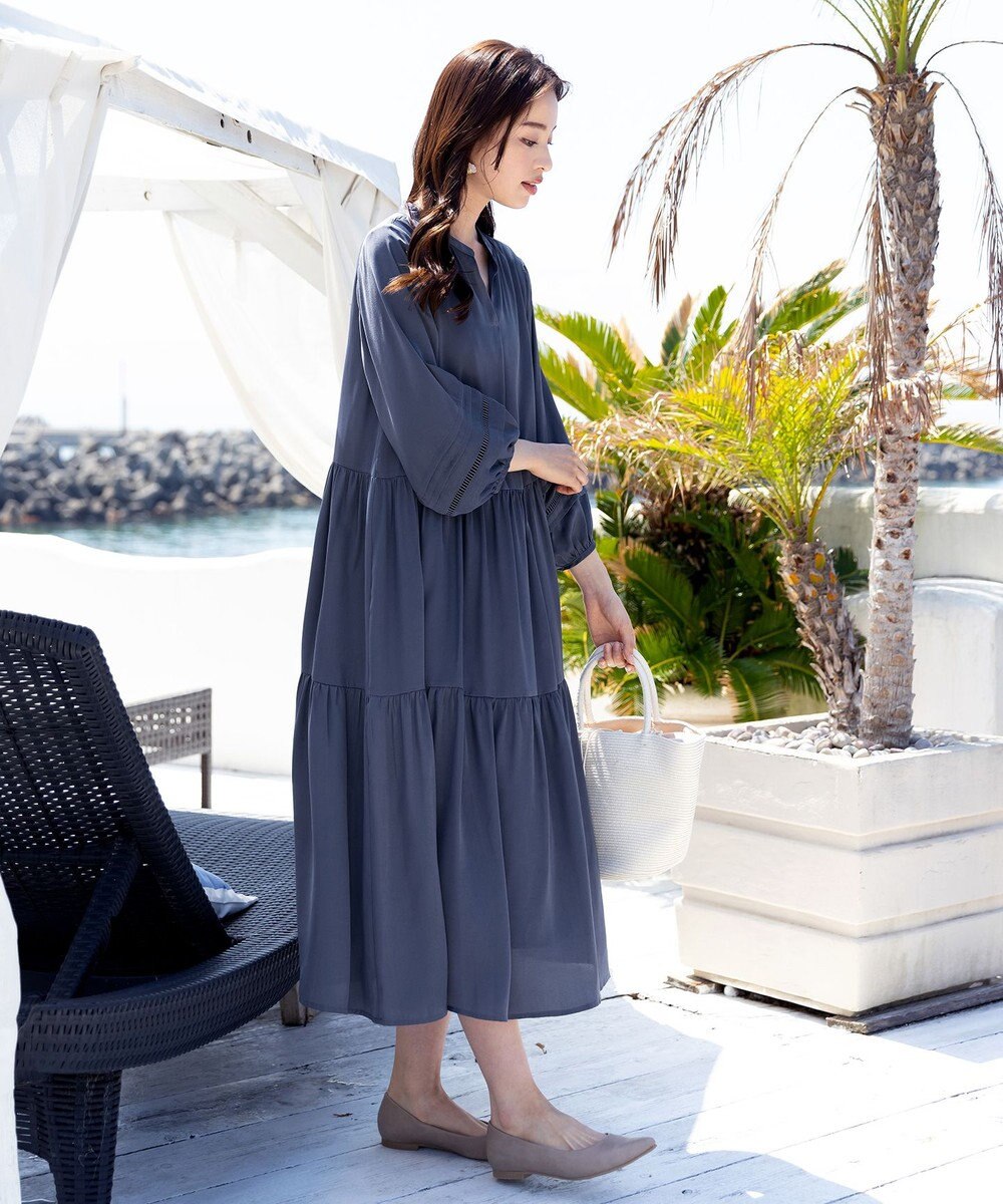 Tiaclasse 【洗える】大人可愛いティアードワンピース 