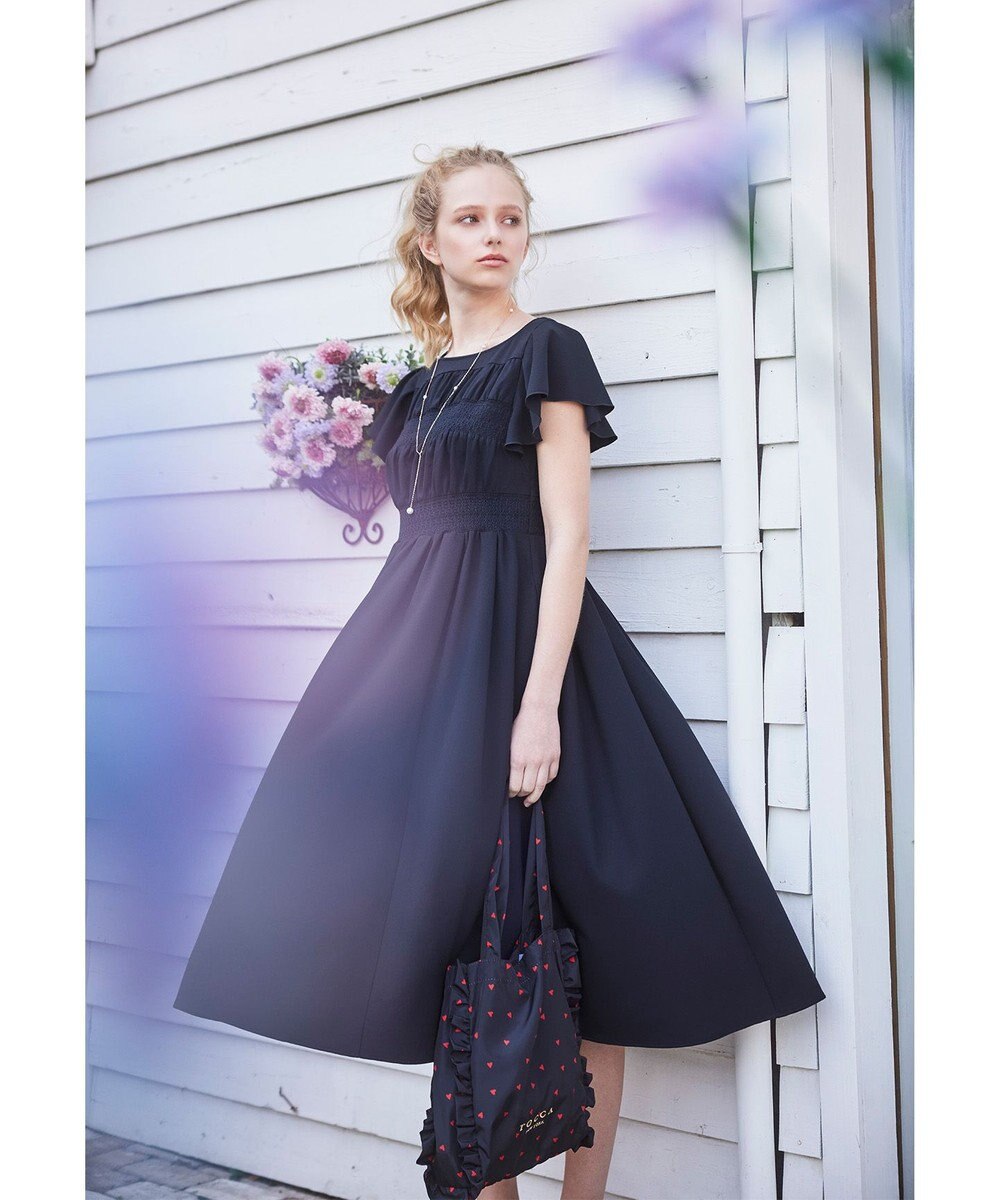 TOCCA 【洗える・接触冷感・UVカット・消臭】SMOCKING EMBROIDERY ドレス 