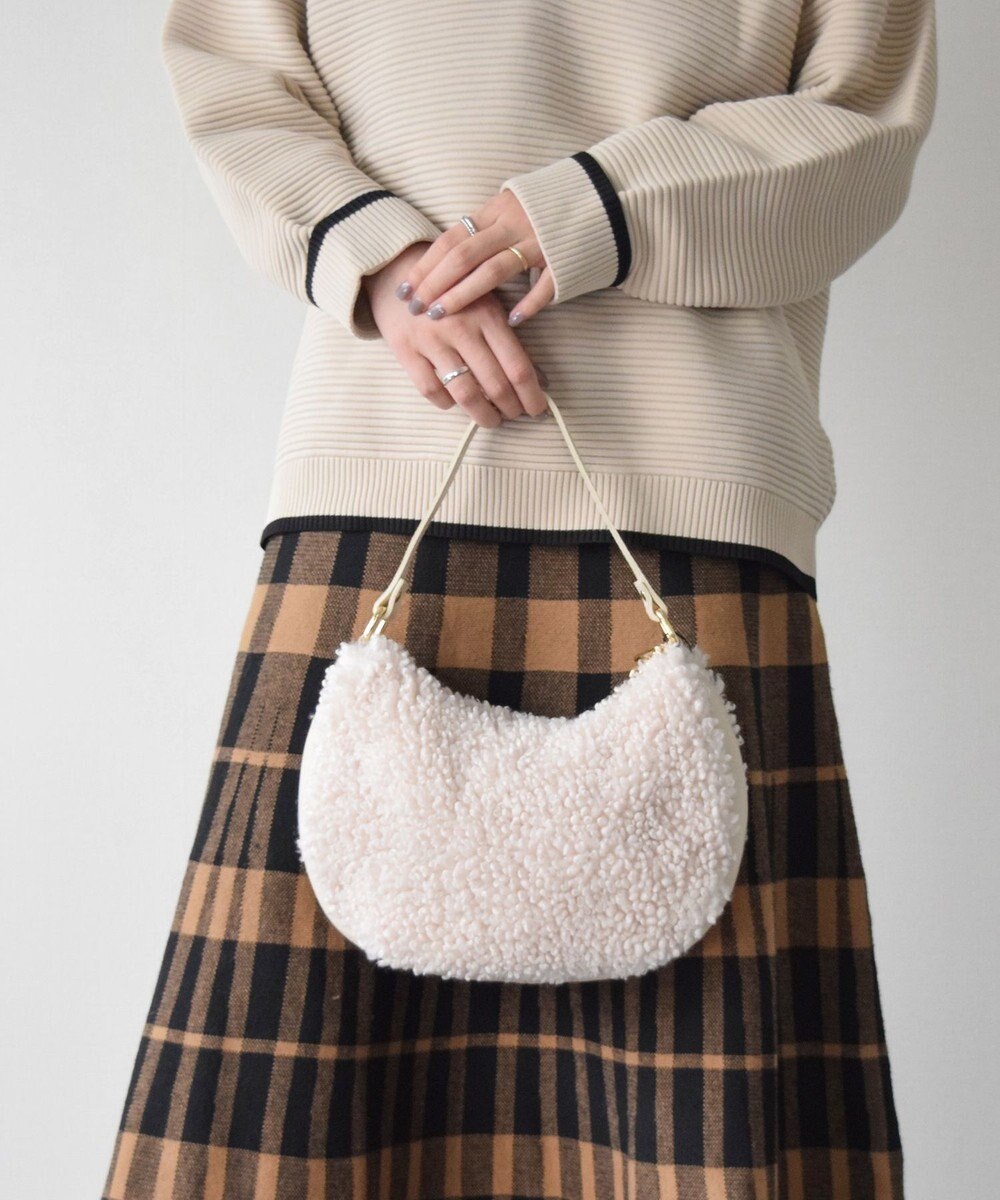 INTER-CHAUSSURES 【ANDREA CARDONE ITALI】レザーハンドルボアホーボーバッグ 