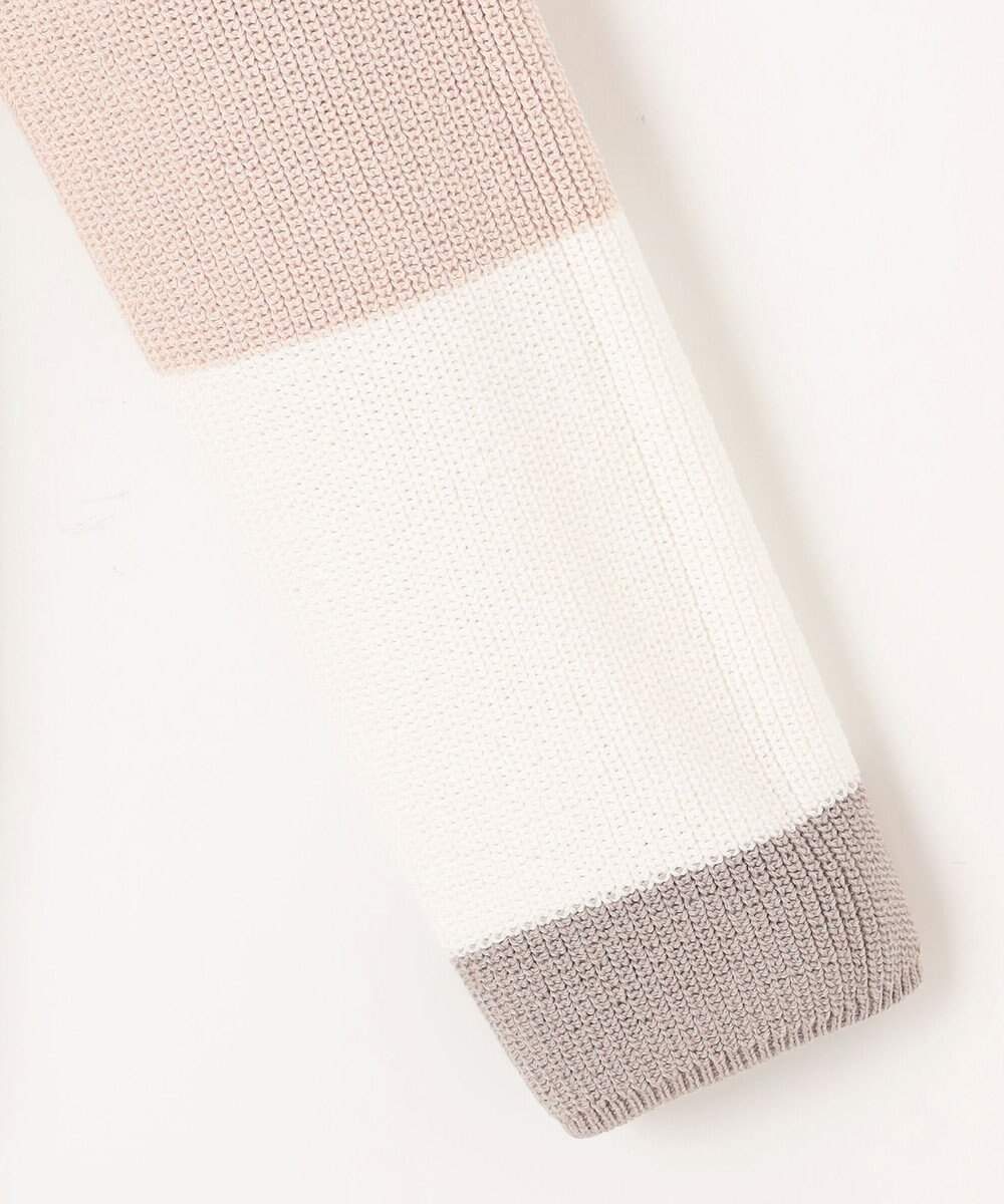 J.PRESS LADIES L 【洗える】CLEAR COTTON BLEND カラーブロック ニット 