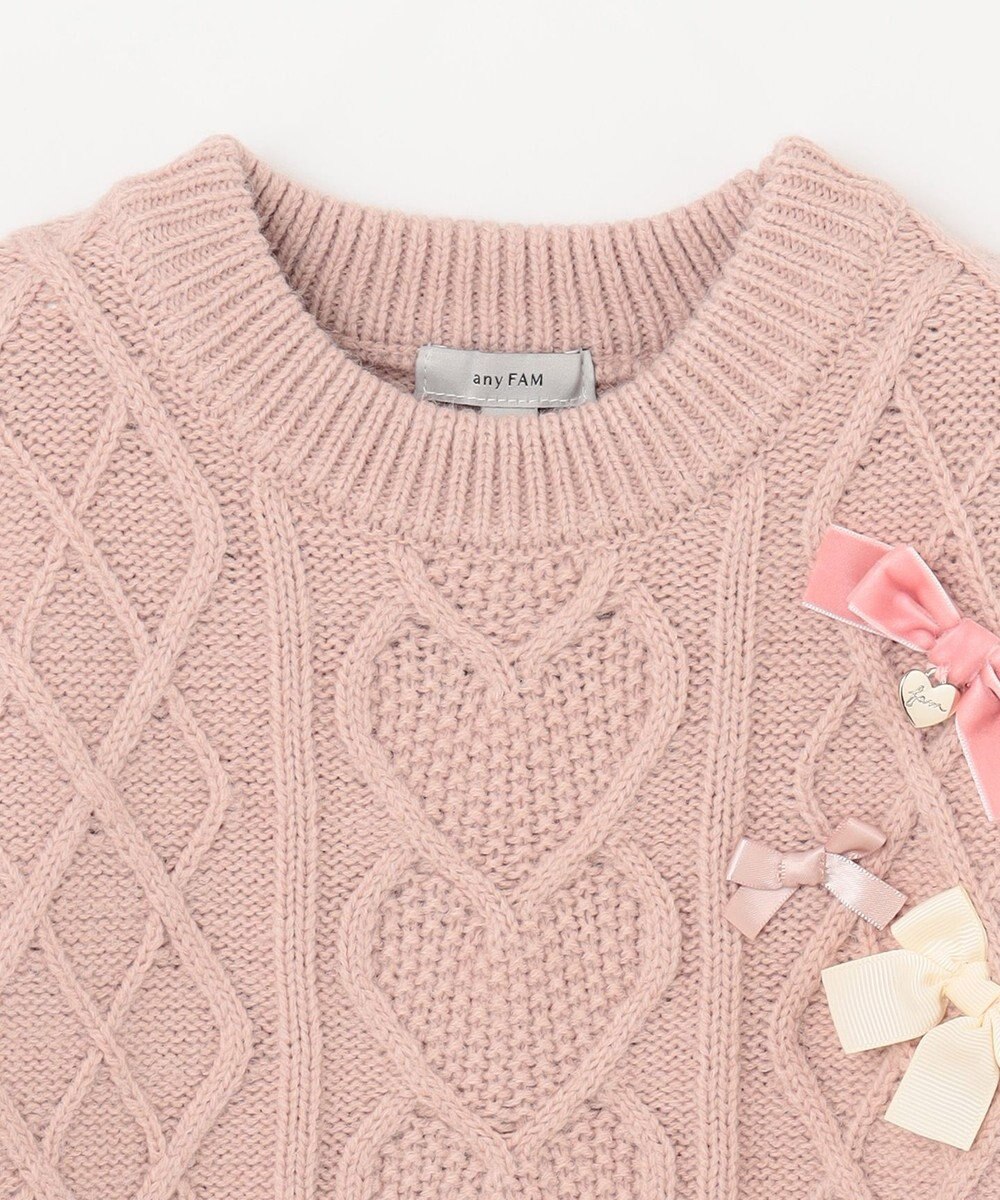 ANY KIDS リボン ケーブル ニット 