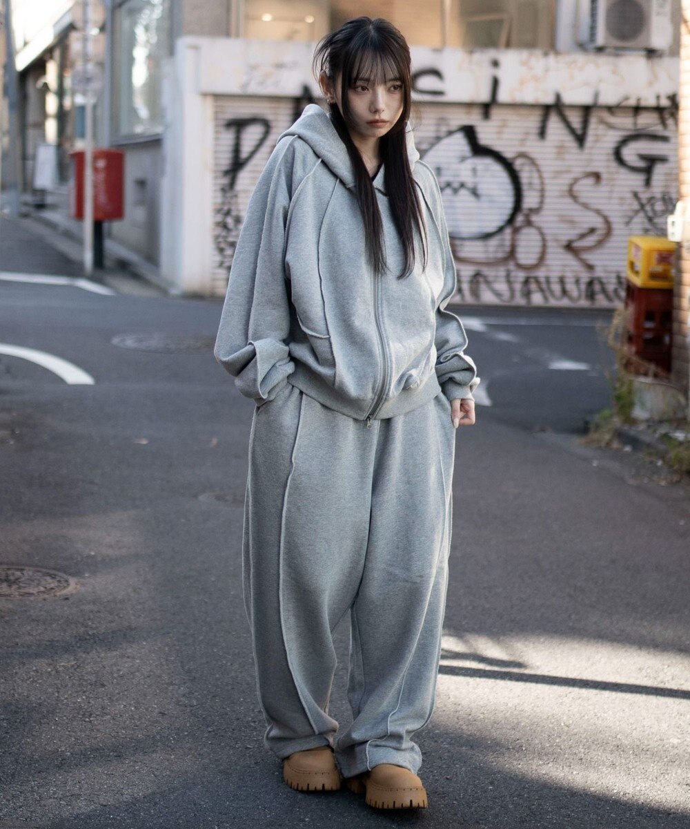 WEGO 【ユニセックス着用ITEM/ウエストゴム】スウィッチングスウェットパンツ 