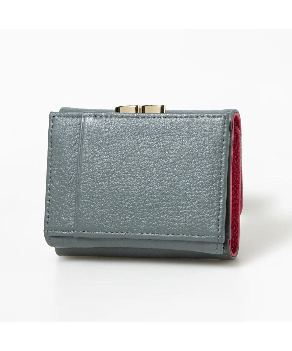 UNBILLION perche カラーコンビ3つ折り外ガマウォレット 