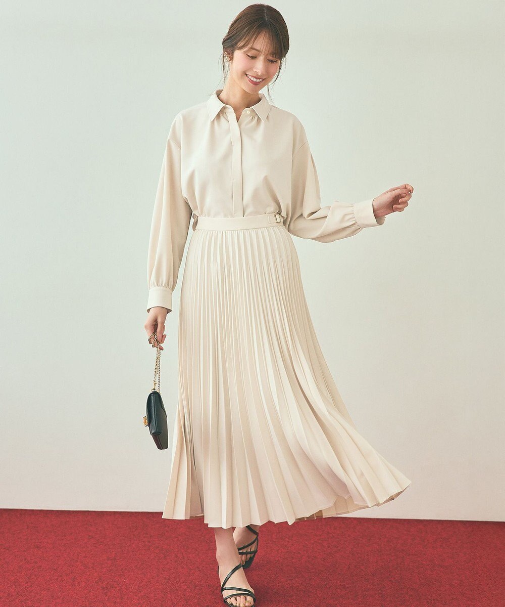 ANY SIS S 【UVカット・アンチピリング・洗える】ウーステッドエステル シャツ 